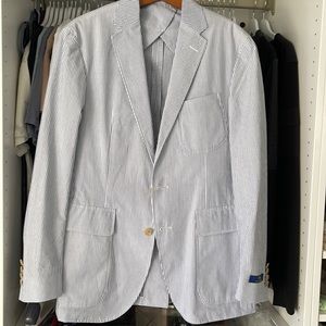Polo Ralph Lauren Seersucker blazer. Blue. Sz 38